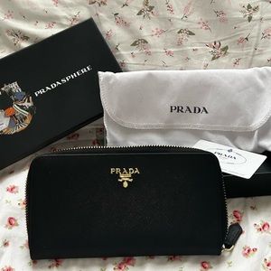 Genuine Prada Large Saffiano Wallet